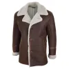 Men's Sheepskin Coat Button German WW2 Captain Marine Jacket sold by Tru Clothing