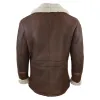 Men's Sheepskin Coat Button German WW2 Captain Marine Jacket sold by Tru Clothing