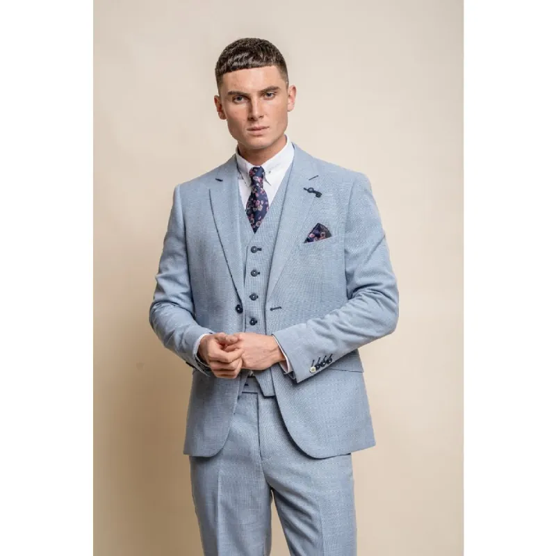 Miami - Men's Summer Light Blue Blazer sold by Tru Clothing