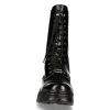 New Rock M-WALL127N-C1 Boots Black Leather Wall Rock Biker Mid-Calf Tower Boots sold by Tru Clothing