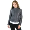 Women's Biker Jacket Leather Zipped Fit Nehru Collar sold by Tru Clothing