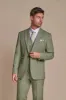 Caridi - Men's Sage Green 3 Piece Checked Suit sold by Tru Clothing