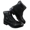 Mens Vintage Biker Military Army Buckle Laced Ankle Boots Shoes Fleece Lined sold by Tru Clothing