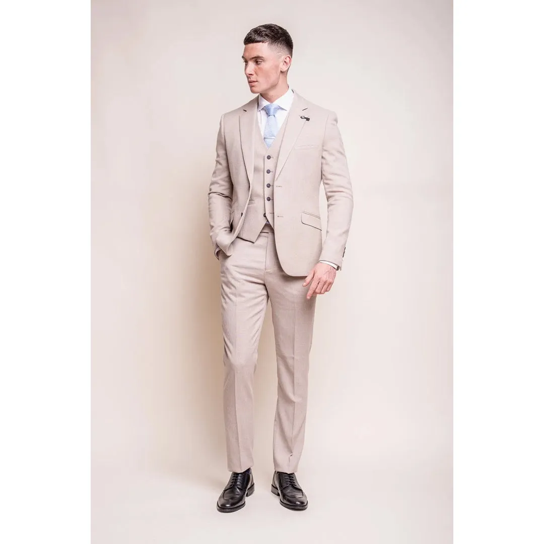 Miami - Men's Beige Wedding Blazer sold by Tru Clothing product image thumbnail 2
