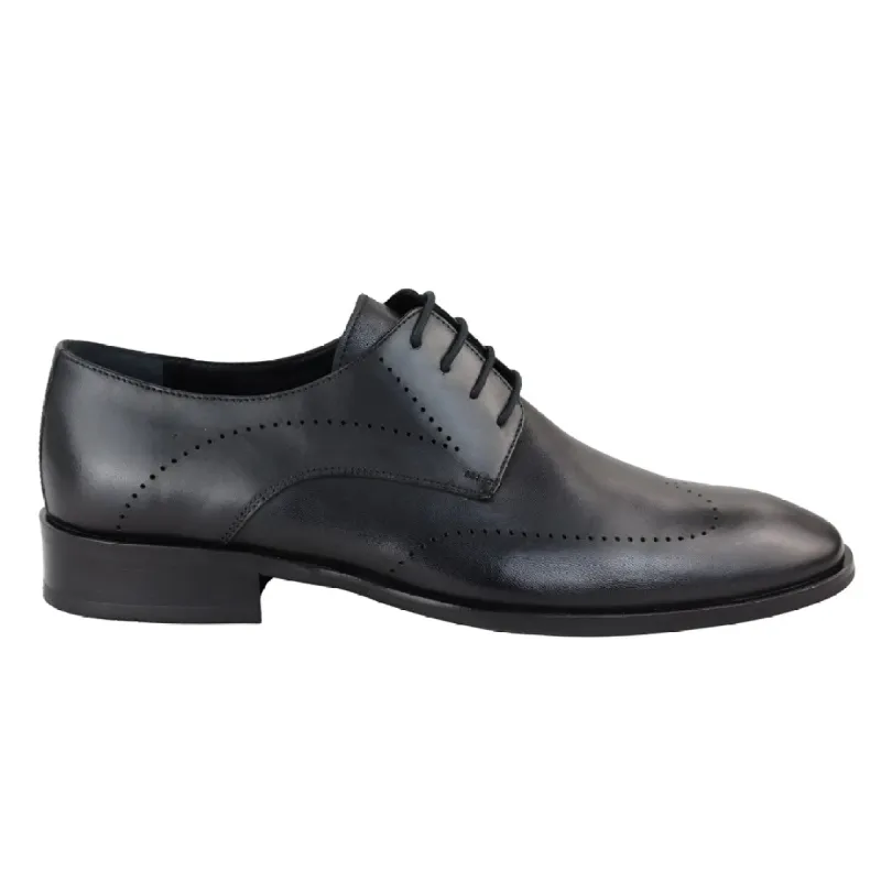 Men's Matt Leather Derby Shoes Dotted Line sold by Tru Clothing