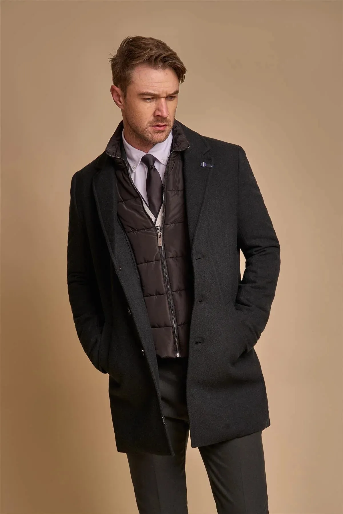 Sanford - Men's Forest Green Wool Blend Overcoat sold by Tru Clothing