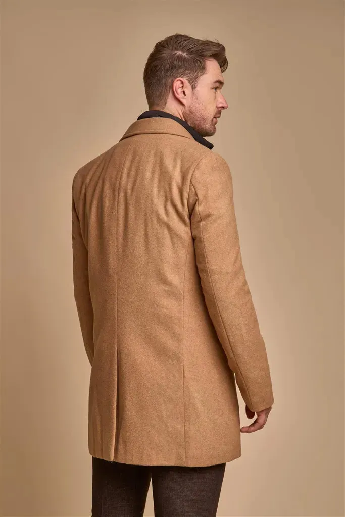 Sanford - Men's Camel Wool Blend Overcoat sold by Tru Clothing product image thumbnail 2