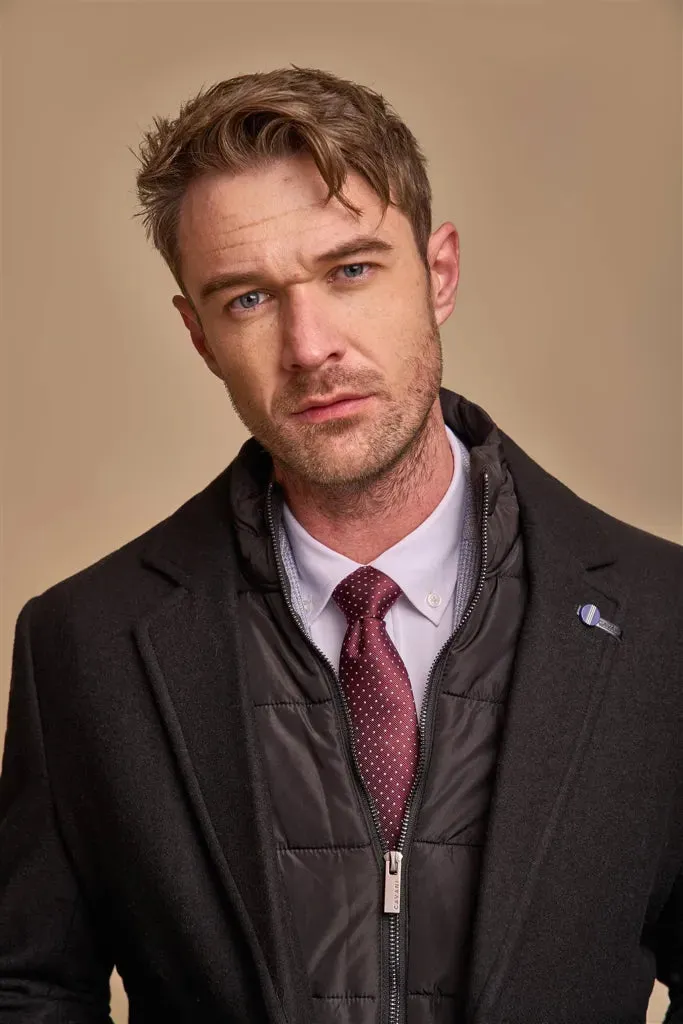 Sanford - Men's Black Wool Blend Overcoat sold by Tru Clothing product image thumbnail 3