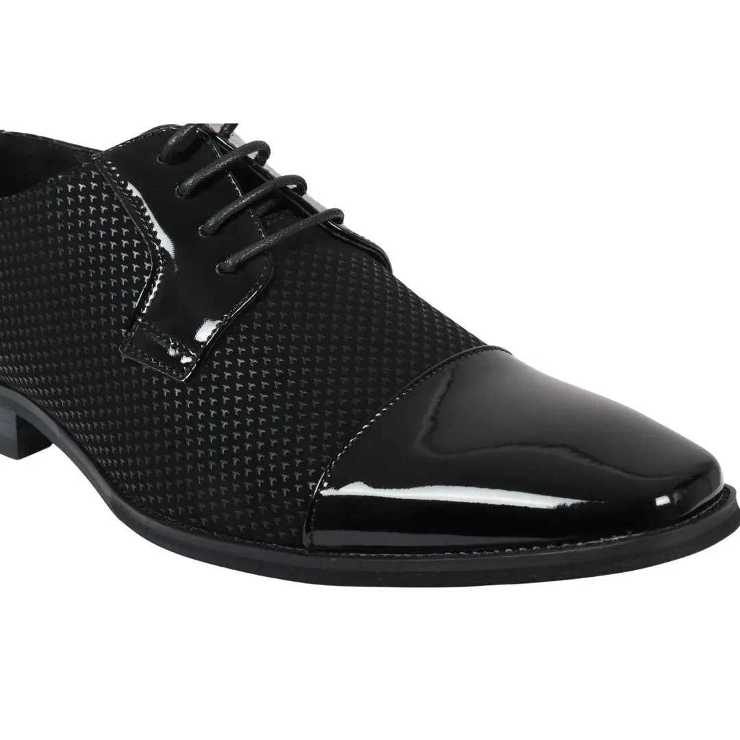 Men's Black Lace Up Derby Shoes sold by Tru Clothing product image thumbnail 4