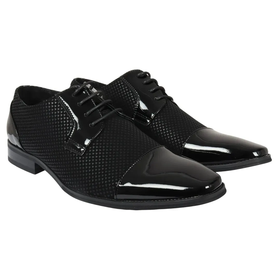 Men's Black Lace Up Derby Shoes sold by Tru Clothing product image thumbnail 2