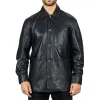 Men's Leather Shirt Western Trucker Jacket sold by Tru Clothing