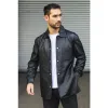 Men's Leather Shirt Western Trucker Jacket sold by Tru Clothing