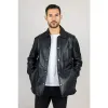 Men's Leather Shirt Western Trucker Jacket sold by Tru Clothing