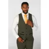 Oscar - Men's 3 Piece Olive Green Wool Blend Tweed Suit sold by Tru Clothing
