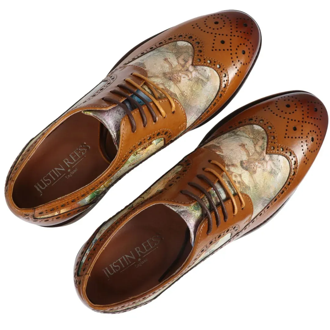 Scott - Men's Brown Iconic Print Leather Brogue Shoes sold by Tru Clothing product image thumbnail 5