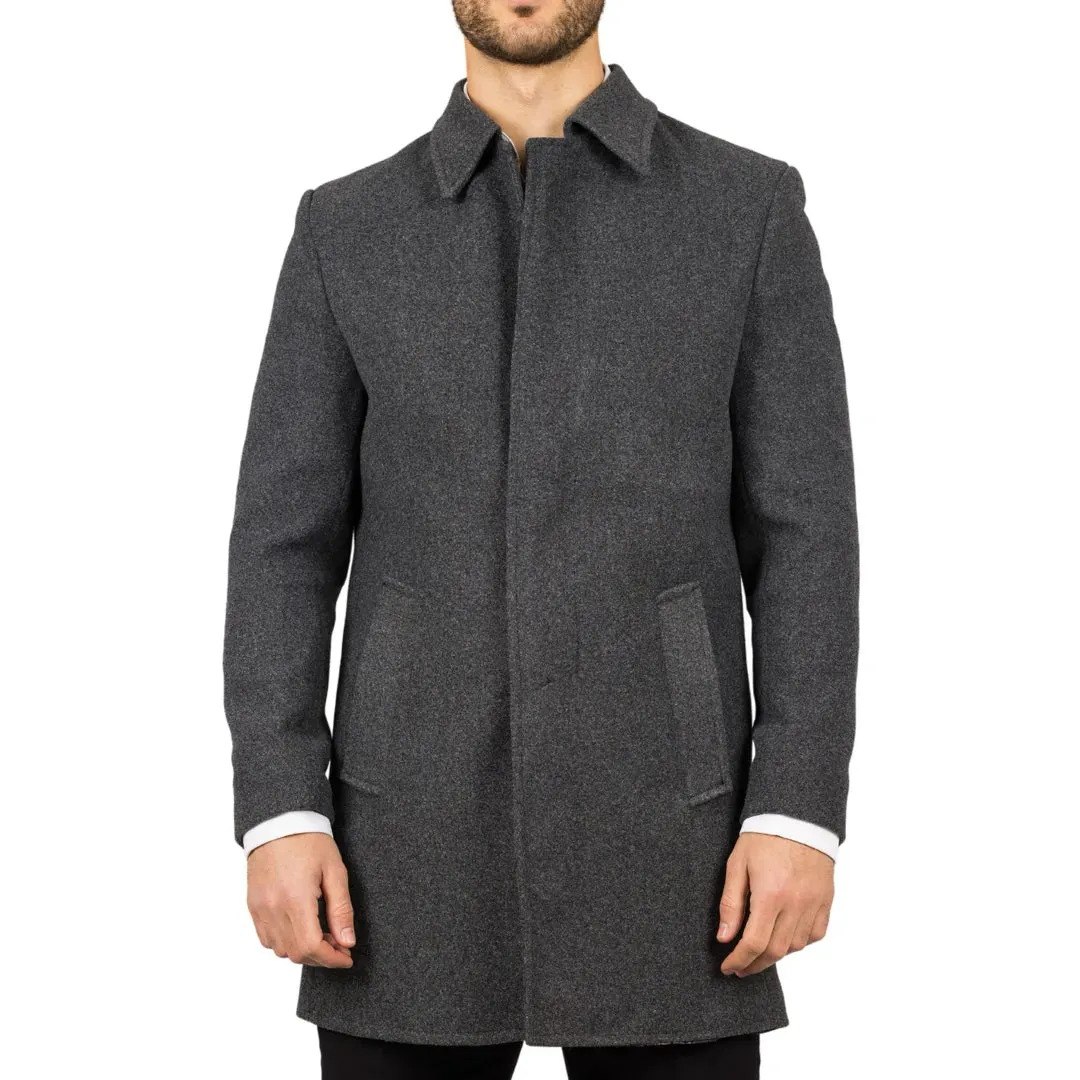 Men's Classic Collar Wool Blend Overcoat sold by Tru Clothing
