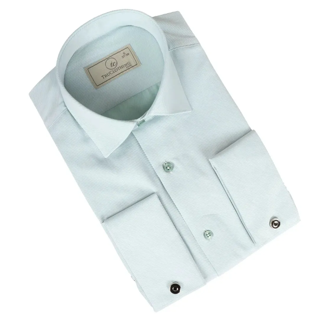 Men's Green Double Cuff Oxford Shirt sold by Tru Clothing product image thumbnail 2