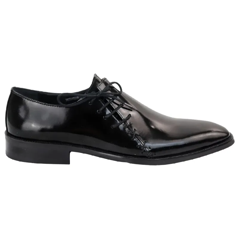 Men's Patent Leather Derby Shoes Angled Laces sold by Tru Clothing