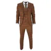 IM11 - Men's 3 Piece Brown Check Suit sold by Tru Clothing