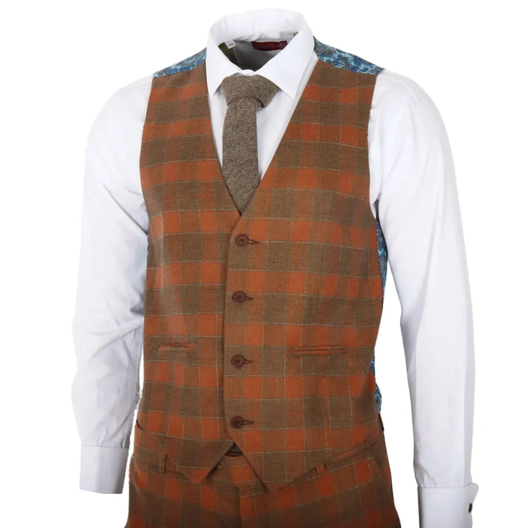 IM11 - Men's 3 Piece Brown Check Suit sold by Tru Clothing product image thumbnail 5
