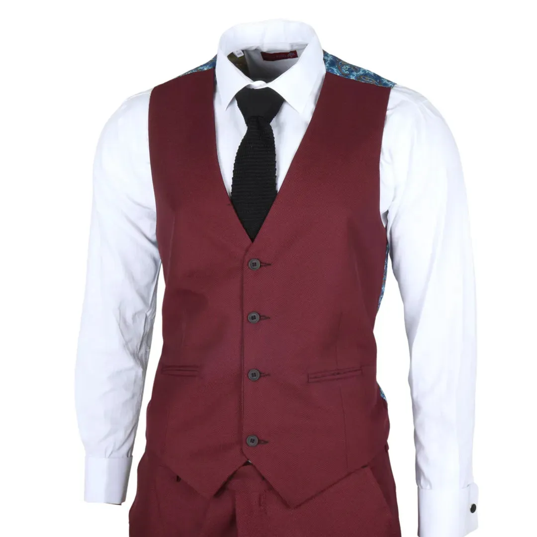 IM09 - Men's 3 Piece Burgundy Classic Suit sold by Tru Clothing product image thumbnail 5