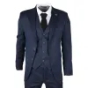 IM07 - Men's 3 Piece Navy Blue Classic Suit sold by Tru Clothing