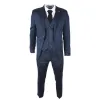 IM07 - Men's 3 Piece Navy Blue Classic Suit sold by Tru Clothing