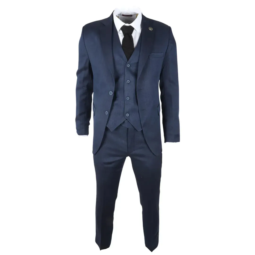 IM07 - Men's 3 Piece Navy Blue Classic Suit sold by Tru Clothing product image thumbnail 2