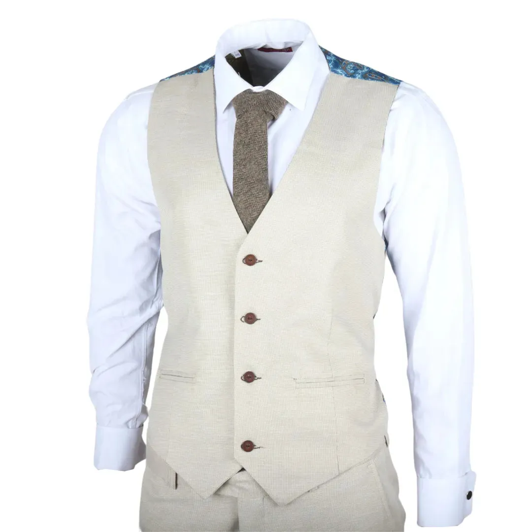 IM05 - Men's 3 Piece Cream Classic Wedding Suit sold by Tru Clothing product image thumbnail 5