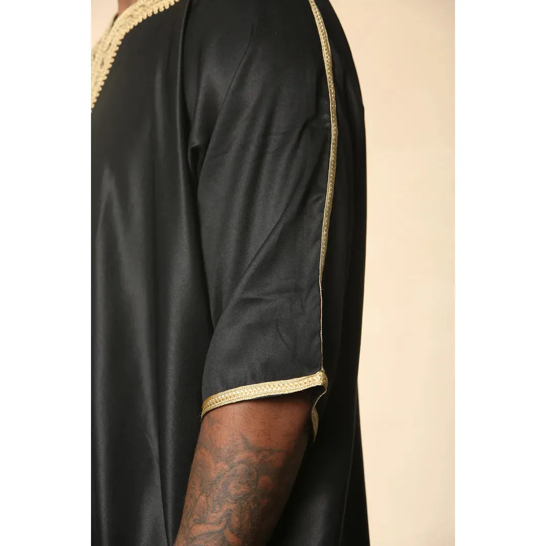 GG008 - Men's Moroccan Thobe Short Sleeve Gandoura sold by Tru Clothing product image thumbnail 5