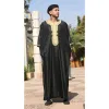 GG008 - Men's Moroccan Thobe Short Sleeve Gandoura sold by Tru Clothing
