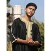 GG008 - Men's Moroccan Thobe Short Sleeve Gandoura sold by Tru Clothing