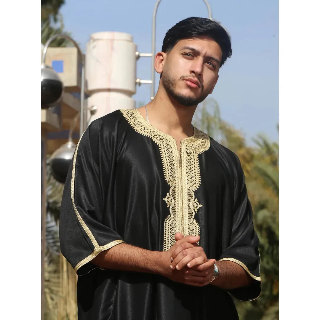 GG008 - Men's Moroccan Thobe Short Sleeve Gandoura sold by Tru Clothing product image thumbnail 3