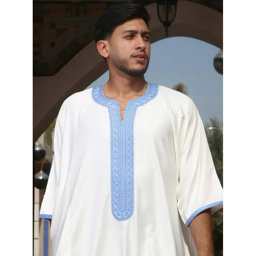 GG002 - Men's Moroccan Thobe Short Sleeve Gandoura sold by Tru Clothing product image thumbnail 3
