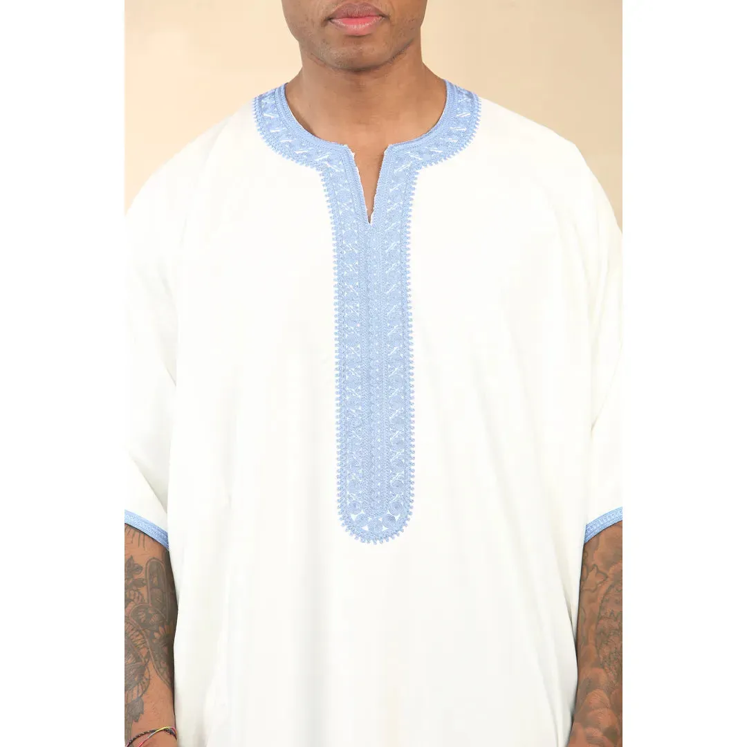 GG002 - Men's Moroccan Thobe Short Sleeve Gandoura sold by Tru Clothing product image thumbnail 4