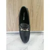 Men's Leather Lined Slip On Gold Buckle Loafers sold by Tru Clothing