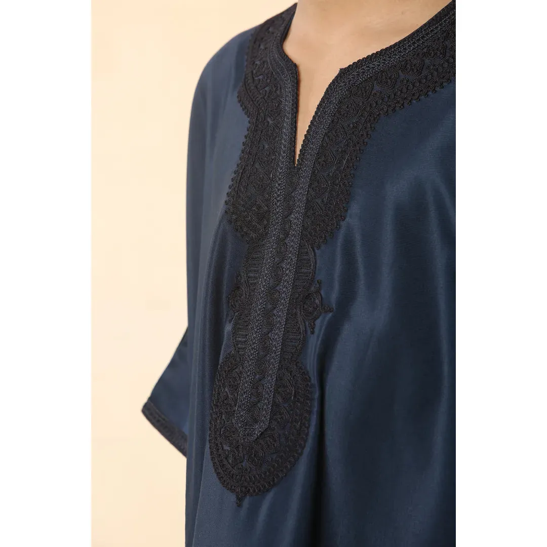 GG008 - Boys Moroccan Thobe Short Sleeve Gandoura sold by Tru Clothing product image thumbnail 4