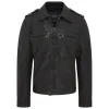 Men's Classic Black Leather Shirt Jacket sold by Tru Clothing