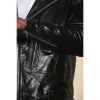 Men's Cow Hide Biker Brando Cross Zip Leather Jacket sold by Tru Clothing