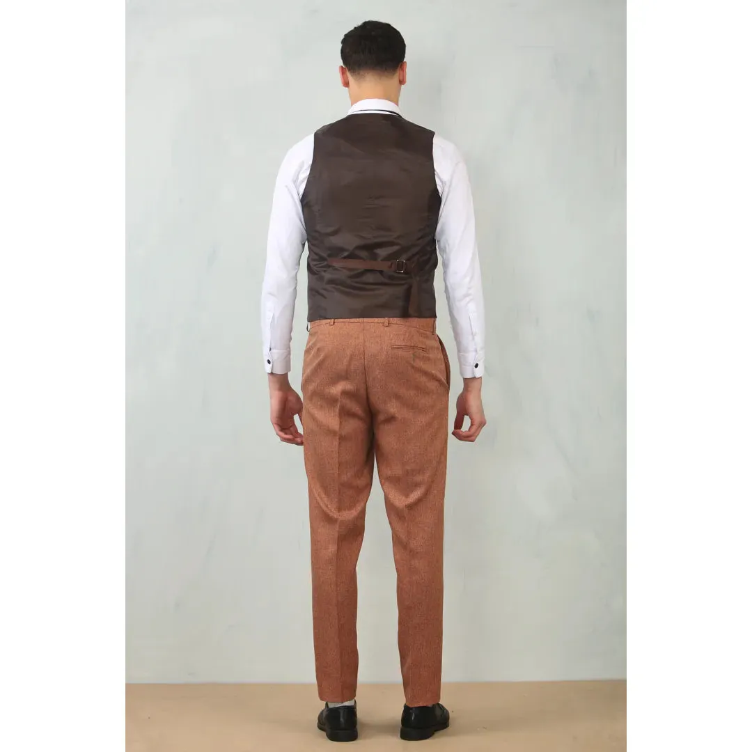 IM200 - Men's Camel Tailored Fit Wedding 3 Piece Suit sold by Tru Clothing product image thumbnail 5