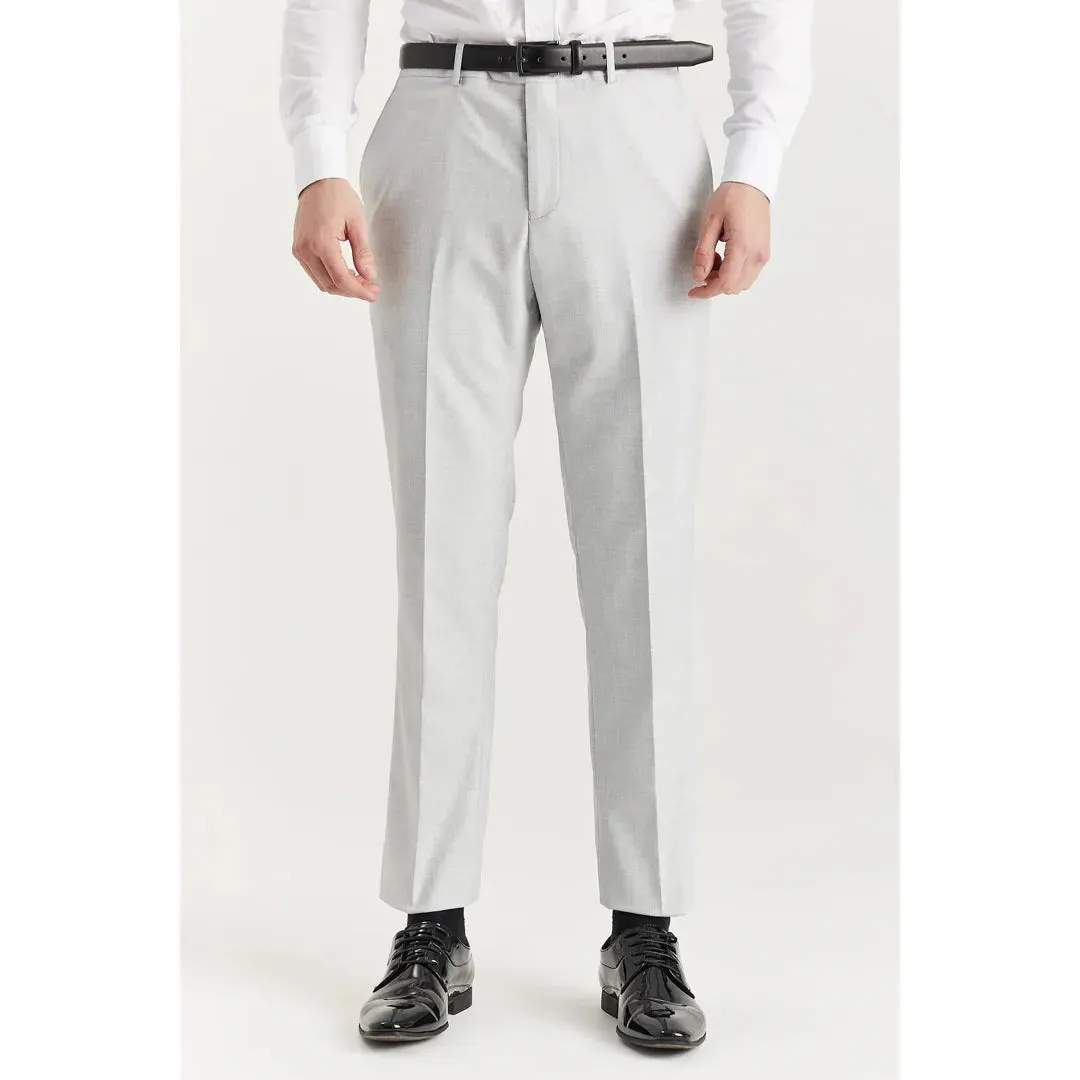 Belmont - Men's Silver Trousers sold by Tru Clothing