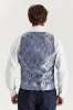 Regent - Men's Navy Plaid Check Waistcoat sold by Tru Clothing