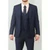IM30 - Men's Navy 3 Piece Stitch Lapel Formal Suit sold by Tru Clothing