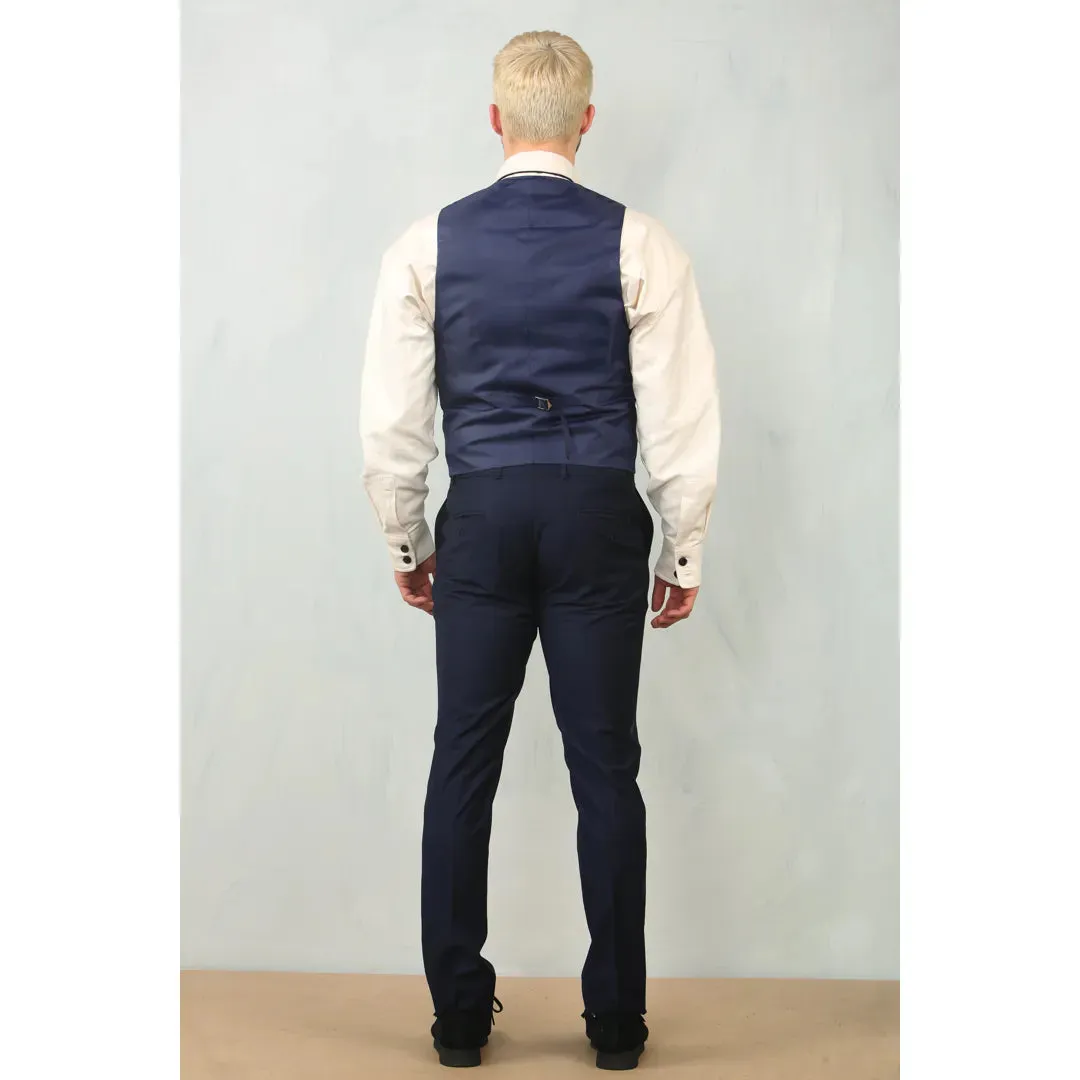 IM30 - Men's Navy 3 Piece Stitch Lapel Formal Suit sold by Tru Clothing product image thumbnail 5
