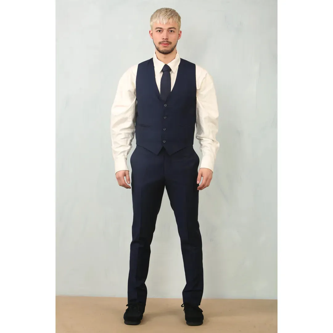 IM30 - Men's Navy 3 Piece Stitch Lapel Formal Suit sold by Tru Clothing product image thumbnail 4