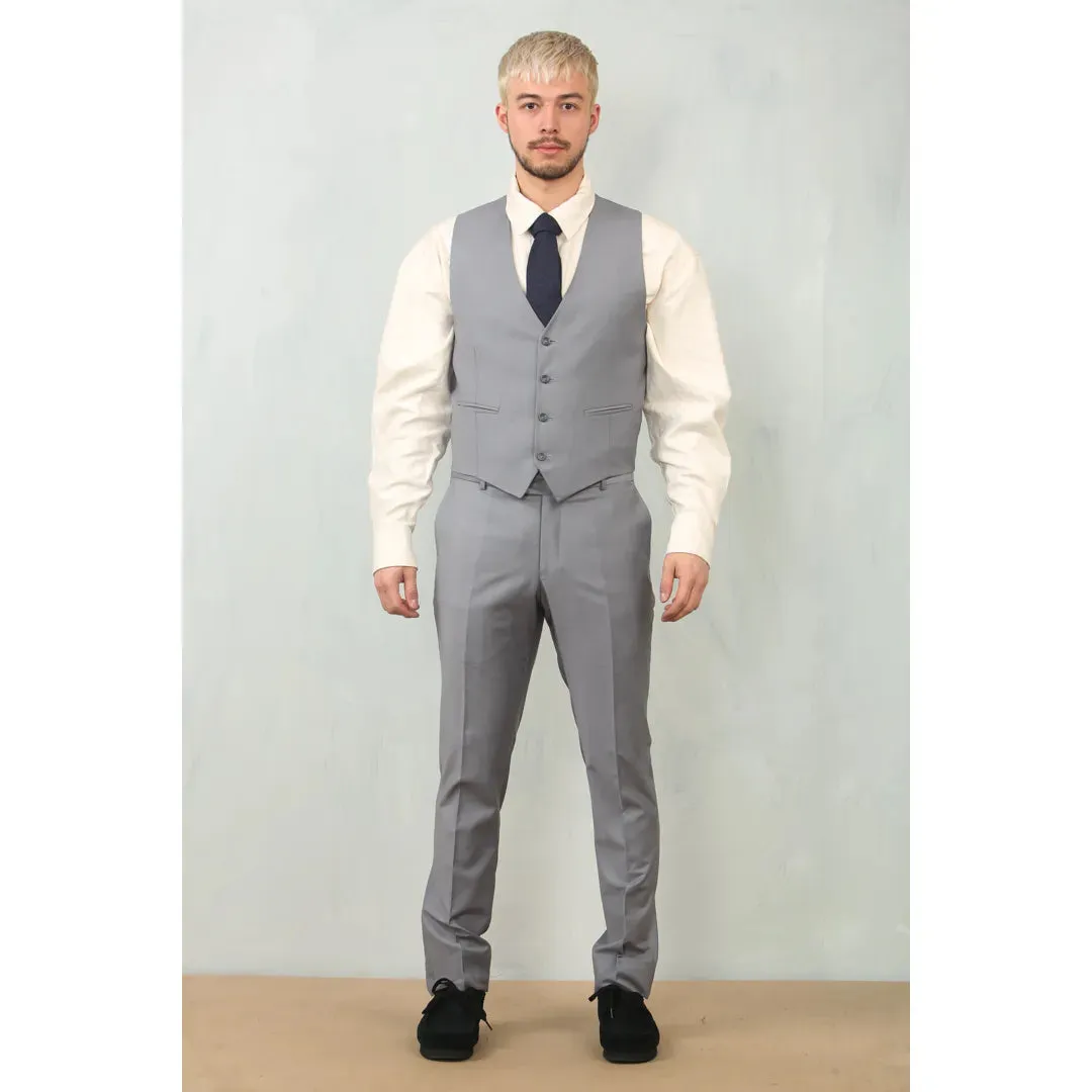 IM30 - Men's Grey 3 Piece Stitch Lapel Formal Suit sold by Tru Clothing product image thumbnail 4
