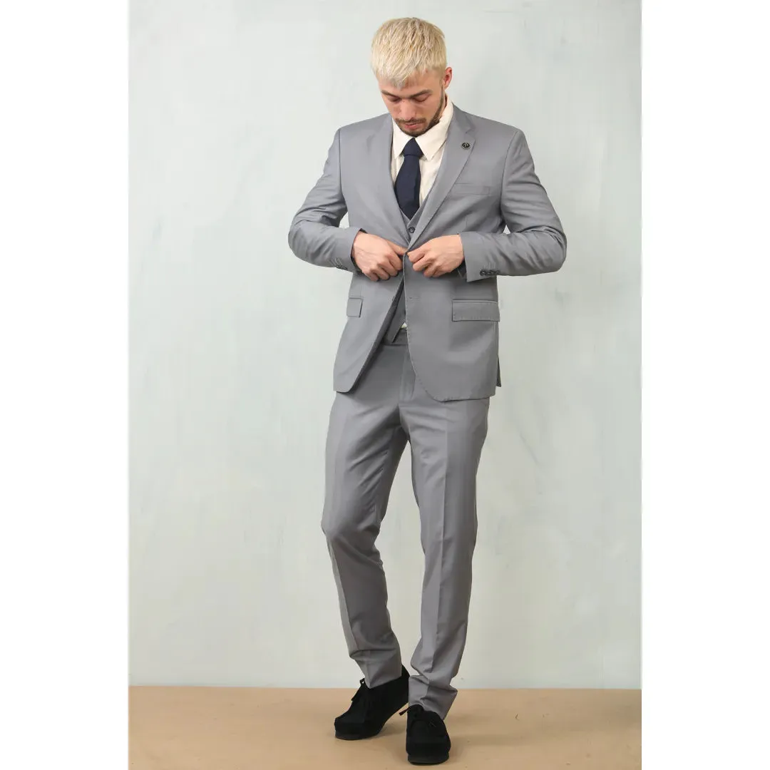 IM30 - Men's Grey 3 Piece Stitch Lapel Formal Suit sold by Tru Clothing product image thumbnail 2
