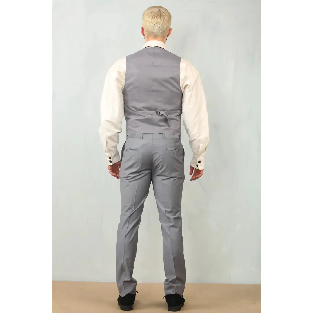 IM30 - Men's Grey 3 Piece Stitch Lapel Formal Suit sold by Tru Clothing product image thumbnail 5