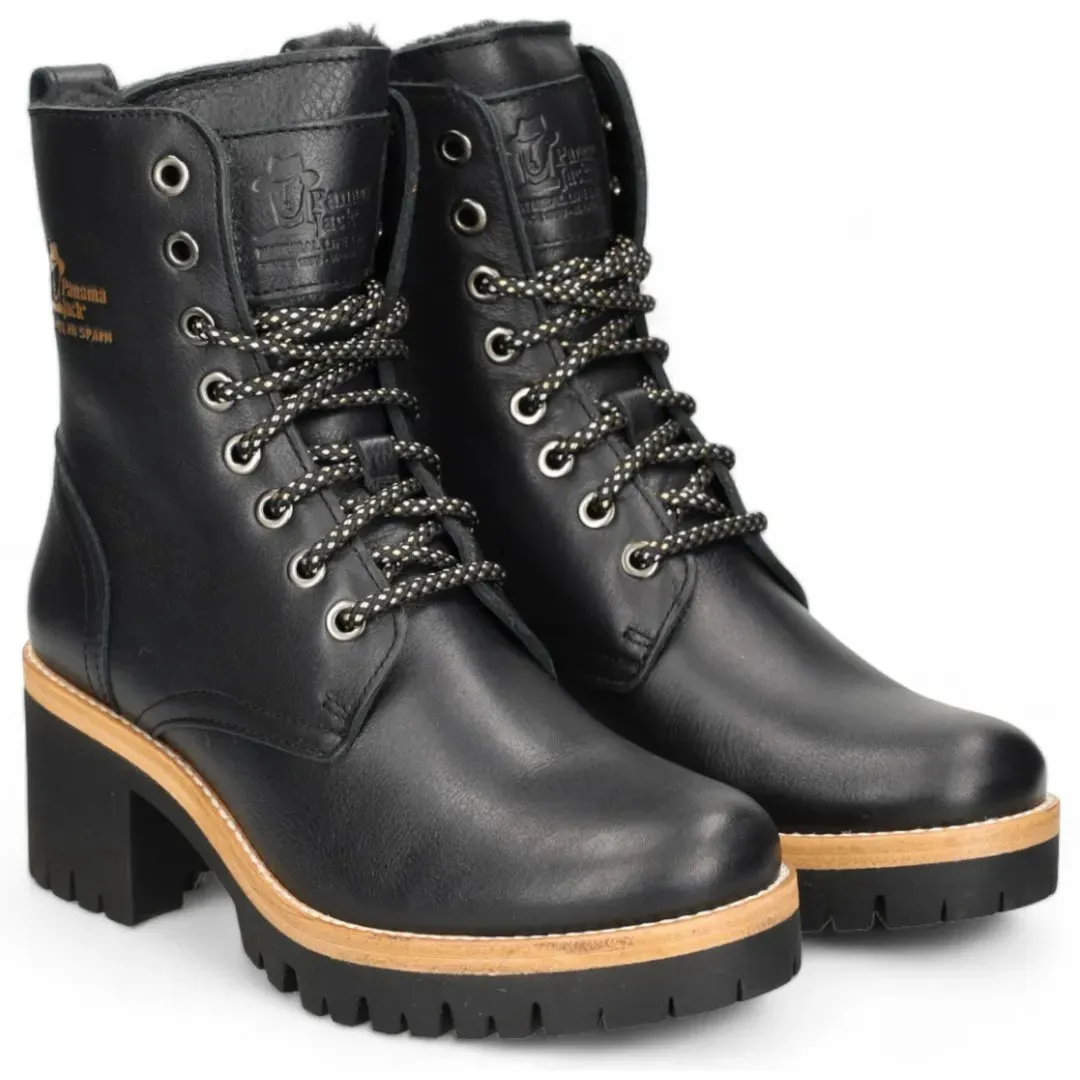 Padma B11 - Women's Black Block Heel Leather Ankle Boots sold by Tru Clothing product image thumbnail 2