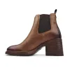 Varsity - Women's Block Heel Leather Chelsea Boots sold by Tru Clothing